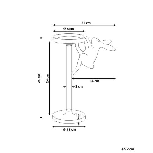 Bougeoir Kosor Métal 25 Cm Doré