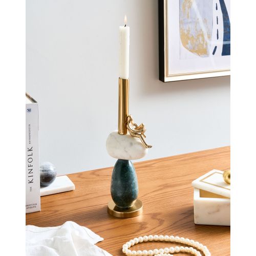 Bougeoir Barice Marbre 34 Cm Multicolore