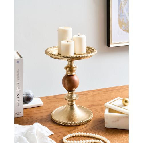 Bougeoir Vodno Métal 31 Cm Doré