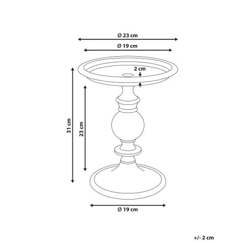 Bougeoir Vodno Métal 31 Cm Doré