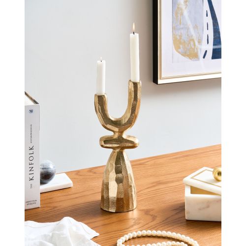 Bougeoir Kradenik Métal 33 Cm Doré