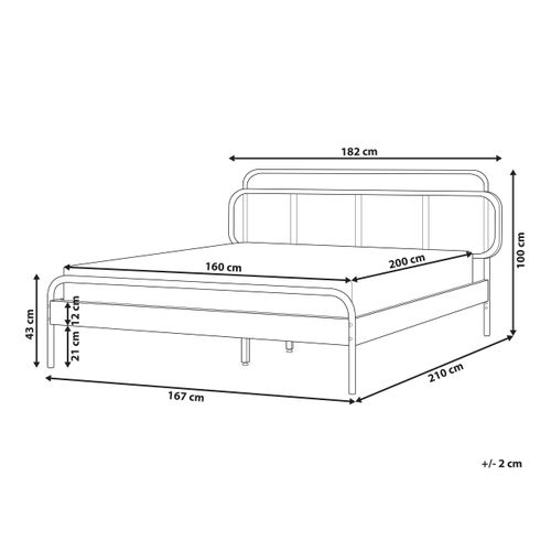 Lit Avec Sommier Rotin Boussicourt 160 X 200 Cm Marron Clair