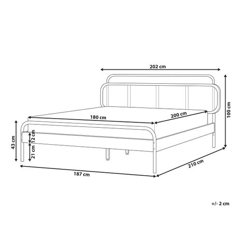 Lit Avec Sommier Rotin Boussicourt 180 X 200 Cm Marron Clair