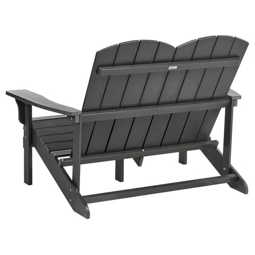 Banc De Jardin Adirondack 125 Cm Gris Foncé