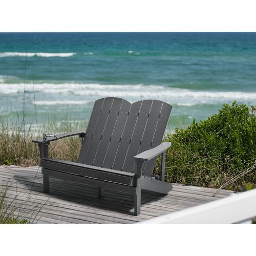 Banc De Jardin Adirondack 125 Cm Gris Foncé