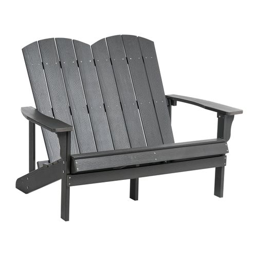 Banc De Jardin Adirondack 125 Cm Gris Foncé