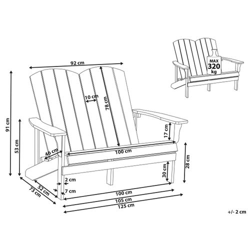 Banc De Jardin Adirondack 125 Cm Vert Clair