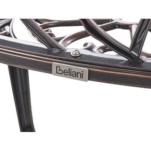 Banc De Jardin Piura 88 Cm Métal Marron Foncé