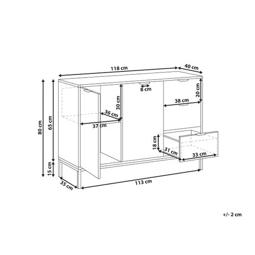 Commode 2 Portes Adelaide Blanc