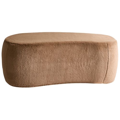 Pouf Bayard Fourrure Synthétique Marron Clair
