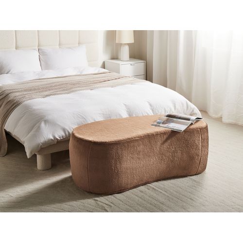 Pouf Bayard Fourrure Synthétique Marron Clair