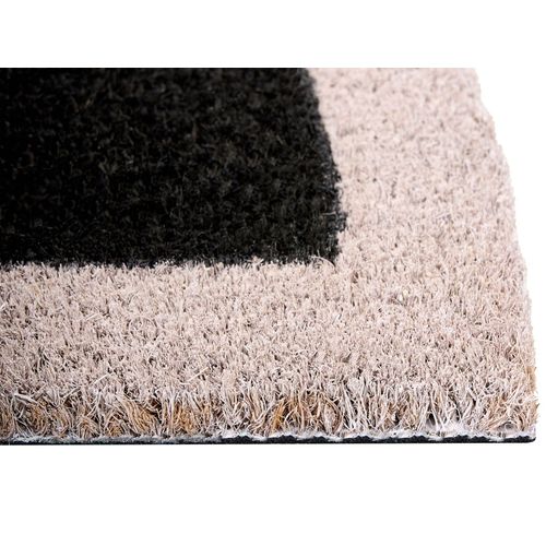 Paillasson Buhi Noir 45 X 75 Cm Texte Fibre De Coco