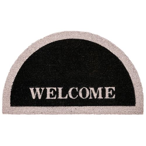 Paillasson Buhi Noir 45 X 75 Cm Texte Fibre De Coco