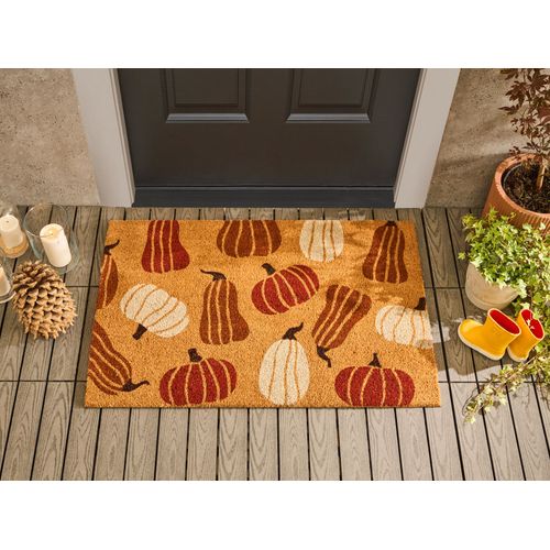 Paillasson Pandin Multicolore 60 X 90 Cm Citrouille Fibre De Coco