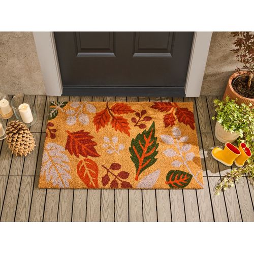 Paillasson Dagatan Multicolore 60 X 90 Cm Feuille Fibre De Coco