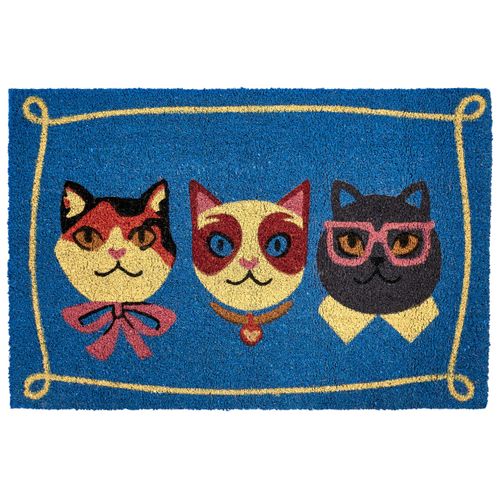 Paillasson Mojicap Multicolore 60 X 90 Cm Chat Fibre De Coco