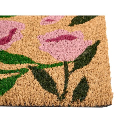 Paillasson Manguao Naturel 60 X 90 Cm Fleur Fibre De Coco