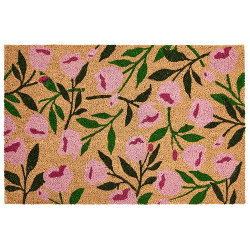 Paillasson Manguao Naturel 60 X 90 Cm Fleur Fibre De Coco