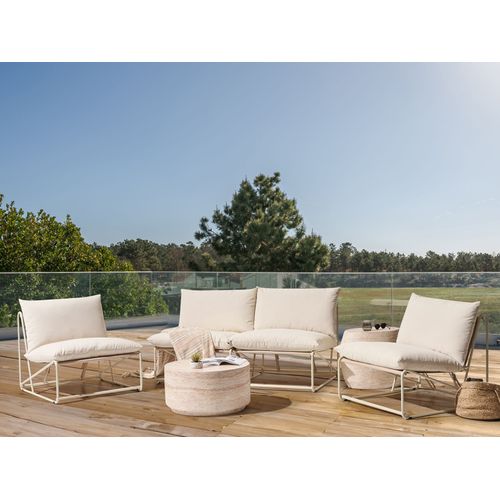 Ensemble De Canapés De Jardin 4 Places Pico Métal Beige Clair
