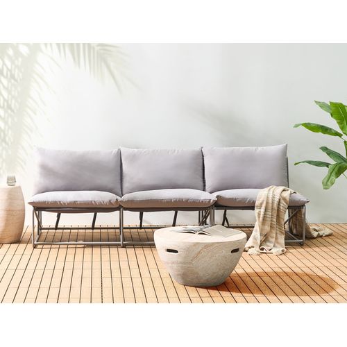 Ensemble De Canapés De Jardin 3 Places Pico Métal Gris