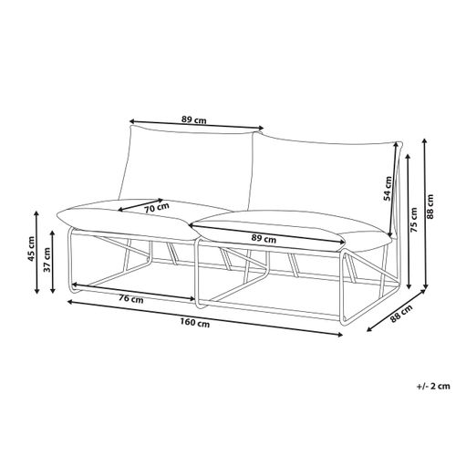 Canapé De Jardin 2 Places Pico Métal Vert