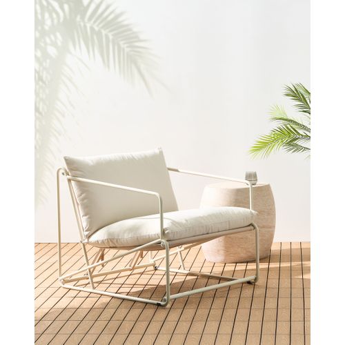 Chaise De Jardin Avec Coussin Ponte Métal Taupe