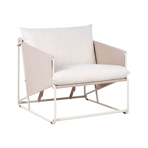 Chaise De Jardin Avec Coussin Ponte Métal Taupe