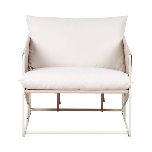 Chaise De Jardin Avec Coussin Ponte Métal Taupe