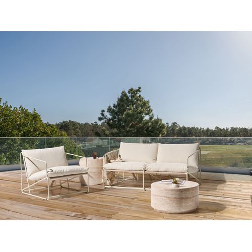 Ensemble De Canapés De Jardin 3 Places Ponte Métal Taupe