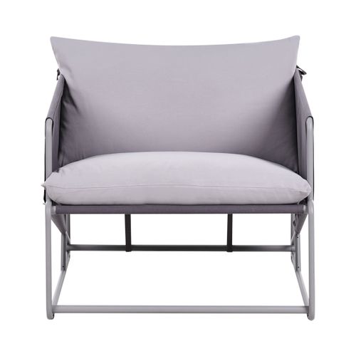 Chaise De Jardin Avec Coussin Ponte Métal Gris