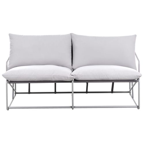 Canapé De Jardin 2 Places Ponte Métal Gris