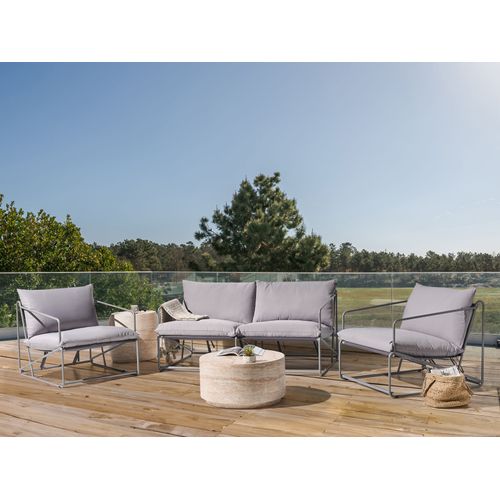 Ensemble De Canapés De Jardin 4 Places Ponte Métal Gris