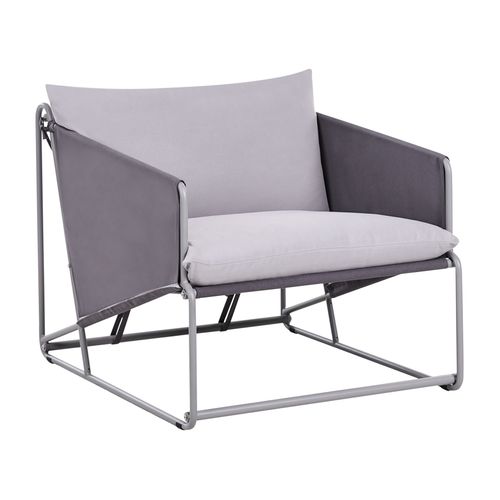 Ensemble De Canapés De Jardin 4 Places Ponte Métal Gris