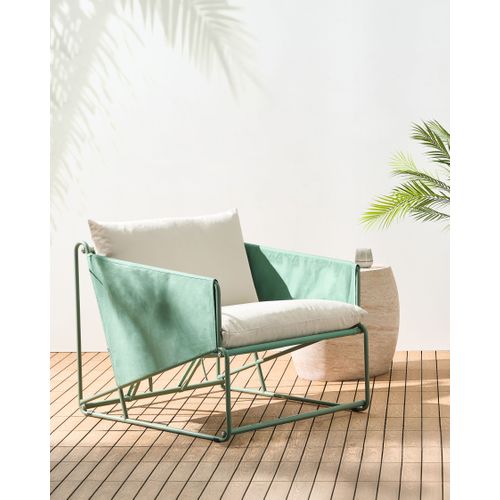 Chaise De Jardin Avec Coussin Ponte Métal Vert