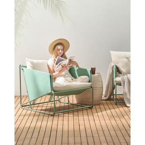 Chaise De Jardin Avec Coussin Ponte Métal Vert