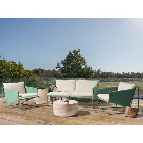 Ensemble De Canapés De Jardin 4 Places Ponte Métal Vert