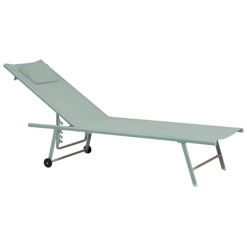 Lot De 2 Transats Soroni Métal Vert Clair