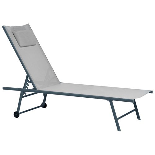 Lot De 2 Transats Soroni Métal Gris Clair