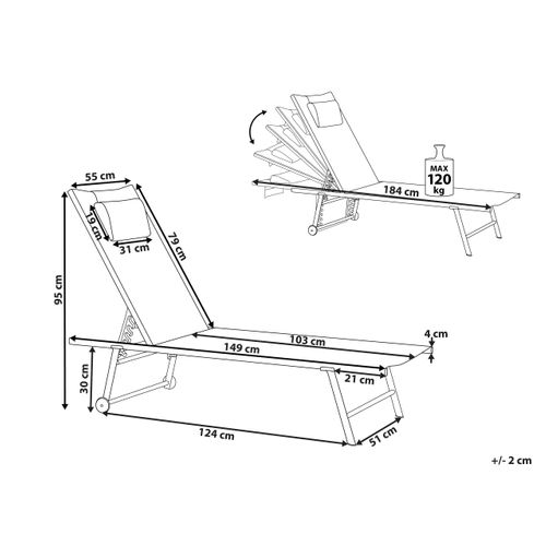 Lot De 2 Transats Soroni Métal Noir