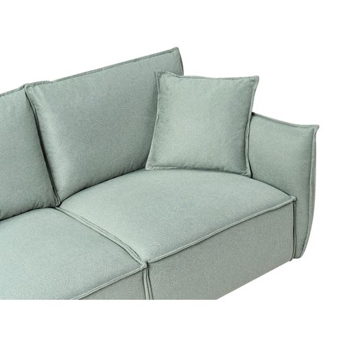 Canapé 3 Places Kunes Tissu Vert Clair