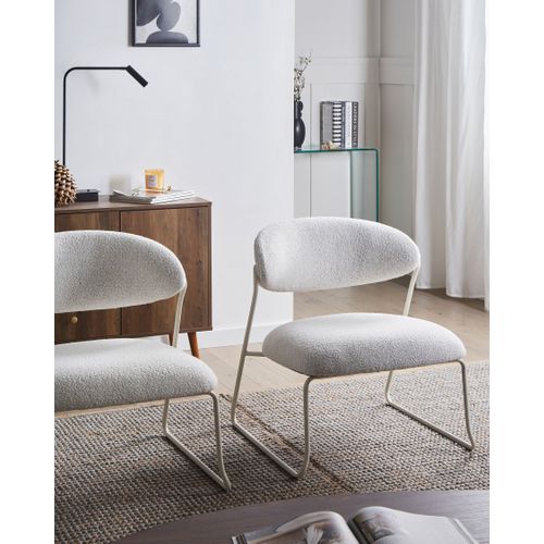 Lot De 2 Fauteuils Kolsva Tissu Blanc Cassé