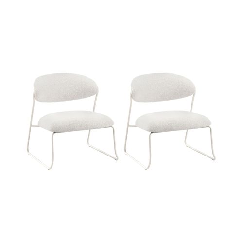 Lot De 2 Fauteuils Kolsva Tissu Blanc Cassé