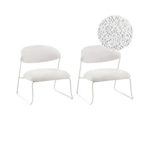 Lot De 2 Fauteuils Kolsva Tissu Blanc Cassé