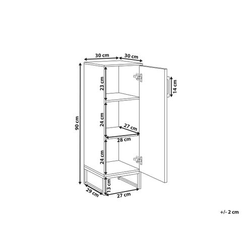 Meuble Haut Miscanti Bambou 30 Cm Marron Clair