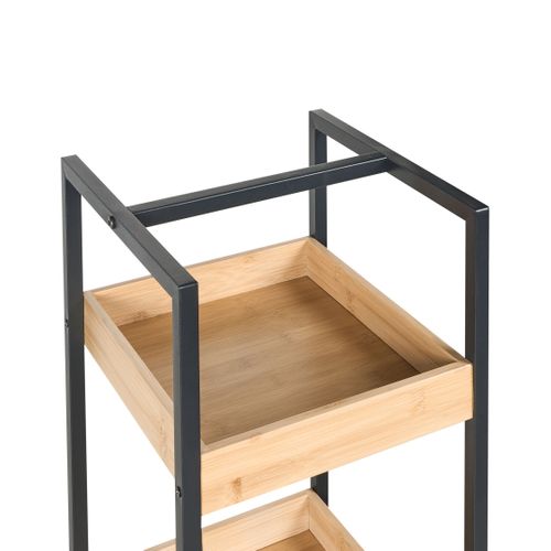 Étagère à 3 Niveaux Tajzara Bambou Marron Clair