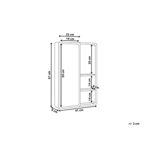 Armoire De Toilette Murale Guatavita 41 Cm 61 Cm Marron Clair