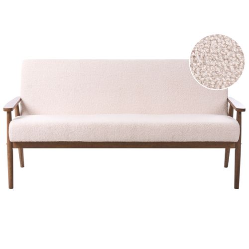 Canapé 3 Places Esrum Bouclé Marron Foncé/beige