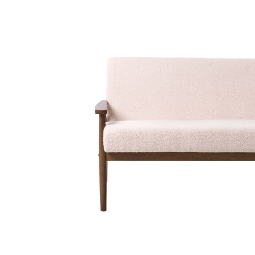 Canapé 3 Places Esrum Bouclé Marron Foncé/beige