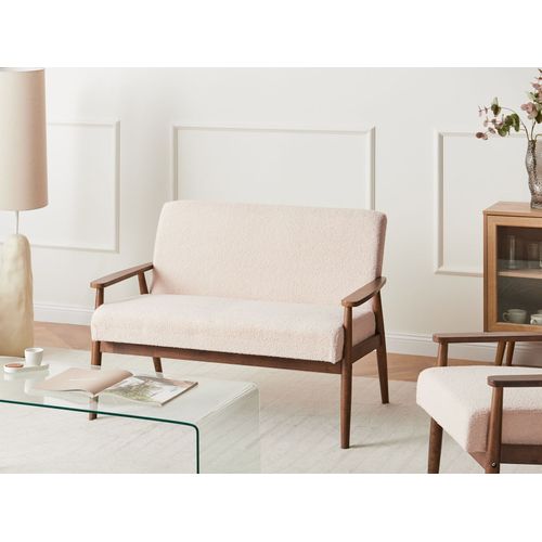 Ensemble De Salon 6 Places Esrum Bouclé Marron Foncé/beige