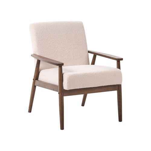 Ensemble De Salon 6 Places Esrum Bouclé Marron Foncé/beige